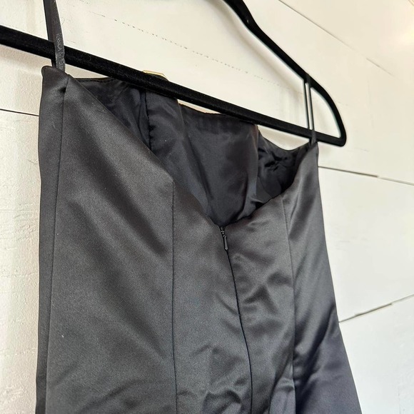 VINTAGE Jessica McClintock Gunne Sax 90s Formal tuxedo strapless gown Y2K - Picture 6 of 10